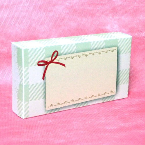 ラッピング ラッピング用品 プチギフト 【ラッピングボックス/ガーリー(チェックグリーン)】 プチギフト ギフト プレゼント 誕生日 バレンタイン 手作り お菓...
