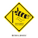 ラッピング シール【おもしろ警戒シール 風の流れに身をまかせ】 プレゼント プチギフト お菓子用