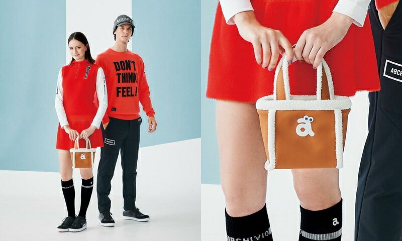 T-on Golf Wearの【50％OFF SALE】アルチビオ archivio レディース カートバッグ カートポーチ ラウンドポーチ ミニバッグ ボアパイピングデザイン ロゴ刺繍 スクエア型 レザー調素材 ゴルフ 【送料無料】｜アングル3