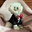 【オーダーメイド】犬服 犬 服 タキシード フォーマル ジャケット 可愛い 結婚式 ウエディング リングドッグ 蝶ネクタイ プレゼント 黒 フォーマル お祝い ...