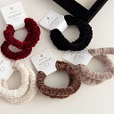 シュシュ ベロア 2個セット ヘアアクセサリー ベルベット 秋冬 オフィス ヘアアクセ レディース 上品 大人っぽい かわいい おしゃれ シンプル プレゼント
