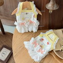 【よりどり2着で300円OFF/よりどり3着で500円OFF】ドッグウェア 犬服 ワンピース キャミソール 犬用ウェア ペットウェア スカート レーススカート ドレス 秋冬 秋用 冬用 小型犬用 可愛い おしゃれ お散歩 ニット レース リボン イヌ用 わんちゃん用 裏起毛 暖かい 防寒