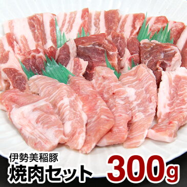 焼肉セット【伊勢美稲豚 焼肉セット 300g】 豚バラ 豚肩ロース 豚トロ 美稲豚 豚肉 バラ ロース 肩ロース トントロ BBQ バーベキュー 国産 三重 伊勢 家族 友達