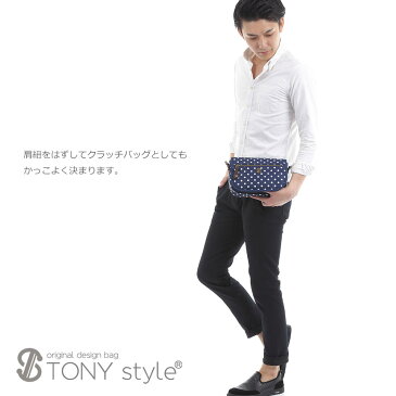 【TONYstyleオリジナルバッグ】レトロドットマルチポケットコンパクトショルダーバッグ＜ブラック＞黒色　水玉柄　ドット柄　軽量ショルダーバッグ　ななめ掛けバッグ 多機能ポケット