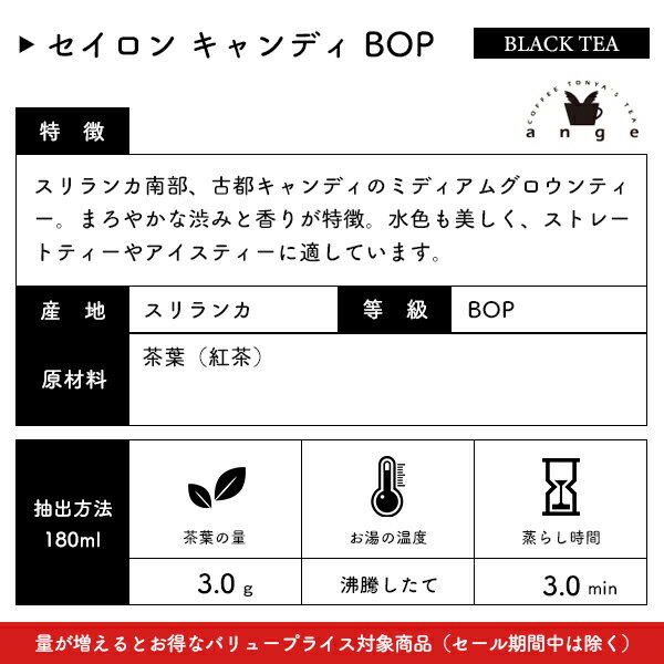 【紅茶】 セイロン キャンディー BOP (50g)の紹介画像2