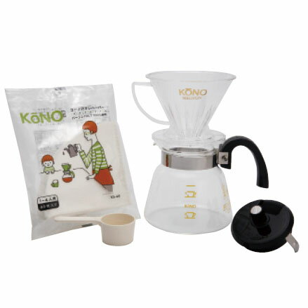 乐天商城 - コーノ 名門 4人用 ドリッパーセット クリア フタ付き (MD-40)