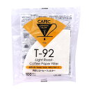 三洋 CAFEC 円すい 浅煎り用T92 コーヒーフィルター 1杯用 100枚入 LC1-100W ホワイト