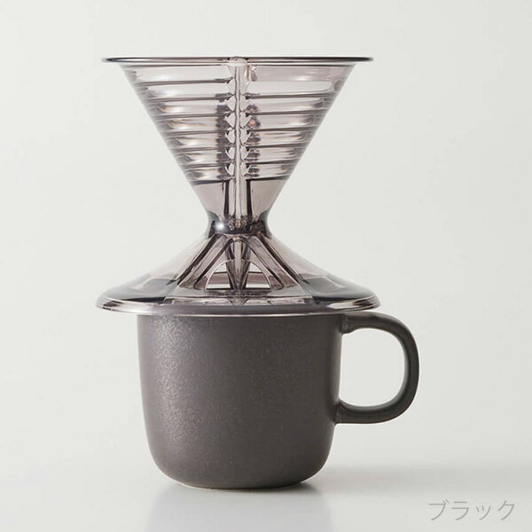 マーナ Ready to らせんスロープコーヒードリッパー 1〜2杯用 ＆ マグセット ブラック K767BKのサムネイル