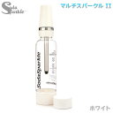 いつでも、どこでも。35秒で炭酸水が完成！ 大人気のソーダマシン マルチスパークル II 35秒でどこでも炭酸水が作れる、大人気のソーダマシン マルチスパークル II。 炭酸ガスカートリッジは1回ごと使い切りで、使い終わったら不燃物としてゴミ捨て簡単。 手軽に作れて、そのままのソーダ水としてももちろん、 バラエティ豊かなジュースやカクテルが作れます。 また、お料理に活用することでおいしくし仕上げることもできます。 その他にも炭酸水は美容や健康にも良いと知られており、 これを機に毎日の生活に取り入れることもお勧めします！ 日々を楽しく、いきいきと過ごしたいあなたに最適な商品です。 セット内容 1.0L ボトル、専用ガスカートリッジ5本、レシピブック、ボトルキャップ、チャージユニット、ノズルキャップ、取扱説明書 商品詳細 商品名：マルチスパークル II カラー：ホワイト 容量:1.0L（水の場合1L、ジュースや白ワインなどの場合 650ml） サイズ（約）：直径8.6×高さ38.5cm ボトルのみ：直径8.6×高さ29cm ガスカートリッジ（約）：直径1.7×高さ6.9cm 重量:436g 材質：チャージユニット/ABS、ノズルキャップ/ナイロンファイバー・アルミ ボトル/トライタンボトル BPAフリーボトル、ガスカートリッジ/スチール 原産国：中国/ガスカートリッジ：台湾 ※ご使用のモニターの明るさ等により、色の見え方が異なる場合がございます。 ブランド：ソーダスパークル 【使用上、安全上のご注意（抜粋）】 ジュースやお酒は650mlまでで使用してください。 炭酸水を作るには、よく冷えた水をご使用ください。 炭酸水は製造後早めに消費してください。 ボトル以外、食器洗浄機は使用しないでください。ボトルのみ低温モードで食器洗浄機をご使用頂けます。 ボトル等を冷凍庫に入れないでください。　 カートリッジは高圧ガスを使用しています。使用、保管は火気の近くや直射日光を避け、40度以下で行ってください。 チャージユニットをしっかりと時計回りに”一気に閉める”と同時に炭酸ガスの注入が始まります。注入時及び注入中は、 大変危険ですので、絶対にチャージユニットをゆるめないでください。 水以外の場合、炭酸ガスの注入が終わっても泡が落ち着くまで1分以上待ってから、飲料が吹きこぼれないように、 ゆっくりとチャージユニットを反対方向にゆるめて、次にノズルキャップも同様にゆるめて開けてください。 取扱説明書をよく読んでからご利用ください。 【ノズルキャップ、ボトルの使用期限について（抜粋）】 ノズル先端の穴はガス噴出量を調整するため、非常に繊細な穴になっており、長期の使用により、 先端の穴に異物などが付着して穴が小さくなり、ガスの出が悪くなることがあります。 水質にもよりますが、500回程度（もしくは3年間）の使用を目安に交換してください。 ※ボトルはソーダスパークル マルチ専用のトライタンボトルのみ使用可能です。 他のソーダスパークルのボトルはご使用頂けませんのでご注意ください。 SodaSparkle（ソーダスパークル）社は、2012年オーストラリアで創業しました。 家庭用炭酸水メーカーの特許を取得し、革新的かつ安全なスパークリングウォーターを世界中にお届けしております。 現在、欧米諸国や欧州諸国、またはアジアの国々を含めた計20か国以上、約5,000店舗で販売し今後もさらなる拡大が見込まれます。 SodaSparkleブランドから発売された、マルチスパークル2は、「いつでもどこでもできたて炭酸飲料」が楽しめる商品です。 本商品は航空機輸送できないため、配送に時間がかかります。北海道及び沖縄等の航空機輸送が必要な配送先の場合、船便などに変更の上、配送するため当店出荷後、通常よりも1週間ほど配送にお時間が必要になります。到着日指定どおり届かない場合がございますので、なにとぞご了承下さい。