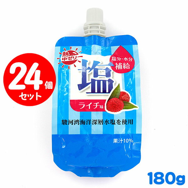 送料無料 セイウ 熱中ゼリー 塩ライチ味 180g 24個セット