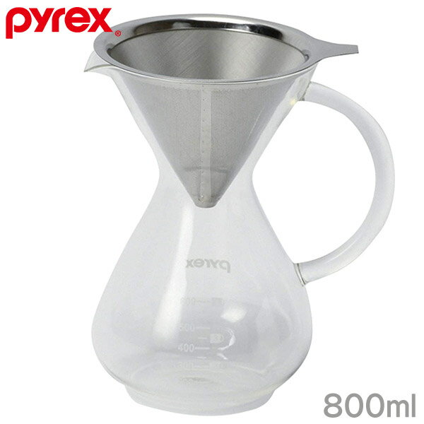 Pyrex パイレックス コーヒーサーバー 800ml ステンレスコーヒードリッパー付 CP-8536 1