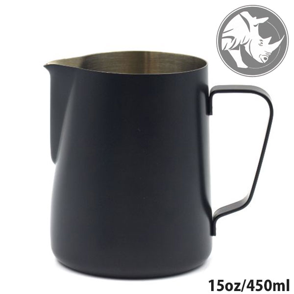 Rhino Coffee Gear ライノ 450ml (15oz) カラーピッチャー ブラック BB-080