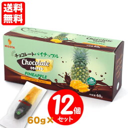 送料無料 MISOTA ミソタ チョコレートパイナップル チョコがけドライフルーツ 60g×【12個セット】