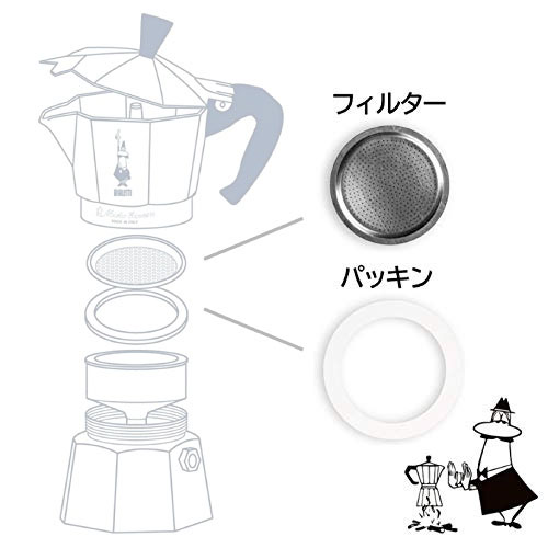 部品 BIALETTI ビアレッティ モカエキスプレス 2カップ用 パッキン+フィルターセット 2