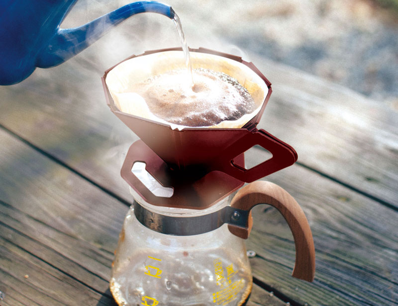 FRESH ROASTER珈琲問屋 楽天市場店の折り畳み式 コーヒードリッパー CF-001 円すい　日本製｜アングル2