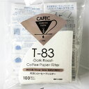 三洋 CAFEC 円すい 深煎り用T83 コーヒーフィルター 1杯用 100枚入 DC1-100W ホワイト