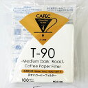 三洋 CAFEC 円すい 中深煎り用T90 コーヒーフィルター 2〜4杯用 100枚入 MC4-100W ホワイト