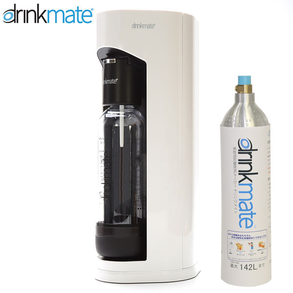 ドリンクメイト 炭酸水メーカー DrinkMate 家庭用炭酸飲料 大容量142L ソーダメーカー ドリンクメイト マグナムグランド ホワイト スターターセット DRM1005 ワインやジュースもOK！ 送料無料