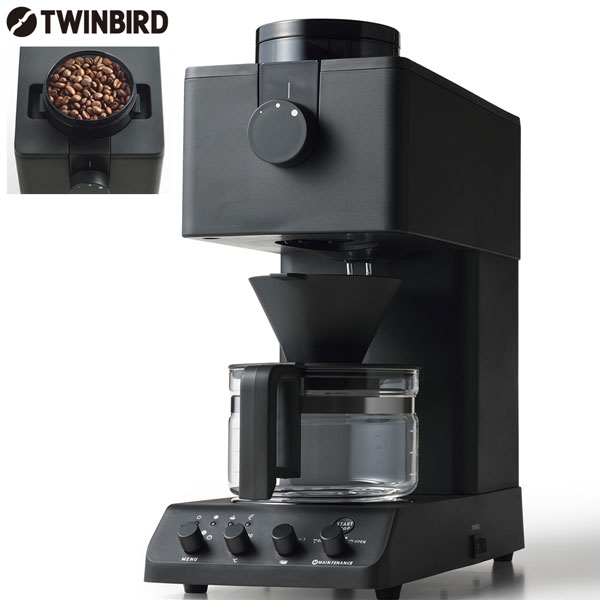 ツインバード 全自動コーヒーメーカー 3カップ CM-D45
