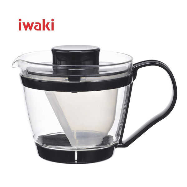 iwaki(イワキ) レンジのティーポット 茶器(ブラック) 400ml（KT863-BK）