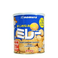 野村煎豆 保存用 まじめなおかし ミレービスケット 200g 缶入り