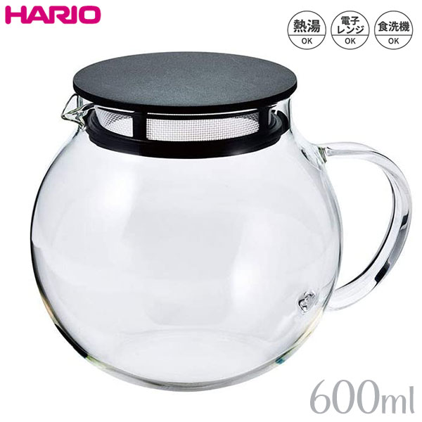 HARIO ハリオ ジャンピングリーフポット 600ml ブラック JPL-60-B