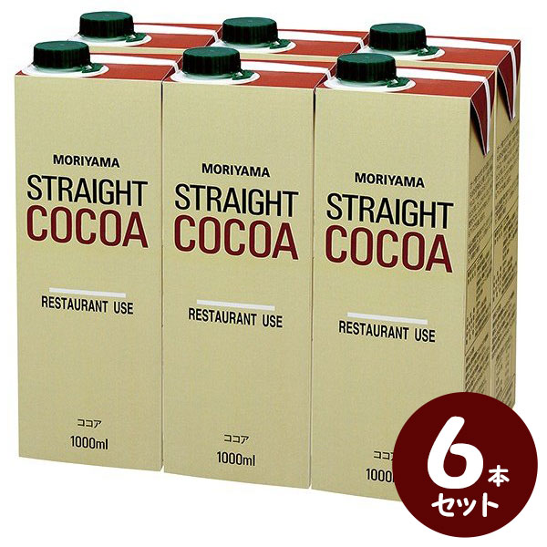 守山乳業 ストレートココア 1000g×6本セット