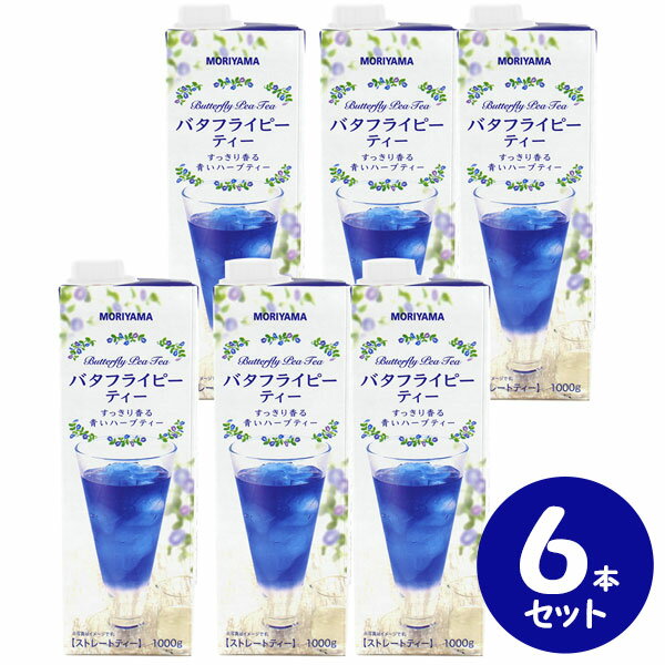 バタフライピーティー 1000g×6本セット 微糖 守山乳業 送料無料