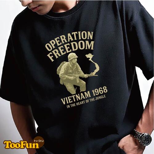 【Tシャツ 半袖 】ベトナム戦争 アーミー 歩兵 1968 ベトナム 米軍 US ARMY イラスト 大きいサイズ シ..