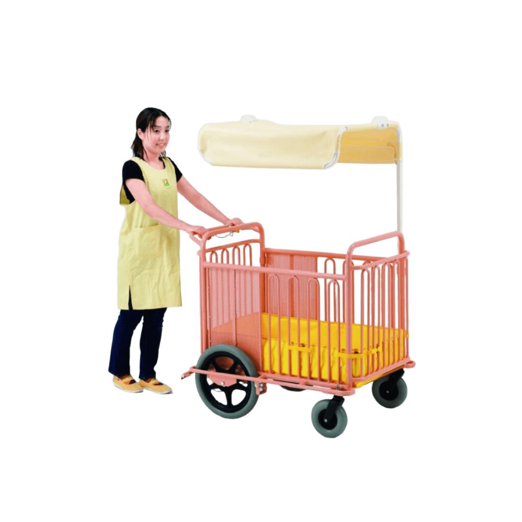 軽っ子おさんぽカー（避難車兼用）専用　日除け 重量：日除け＝4.5kg 材質：日除け＝スチール（粉体塗装）、ポリエステル（フッ素樹脂コー加工）軽っ子おさんぽカー専用 日除け◆◆◆軽っ子おさんぽカー専用 日除け◆◆◆
