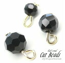 L&A カットクリスタルビーズ Black Bead