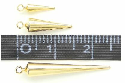 L&A アクセサリーパーツ ピアス・イヤリング用 円錐 ゴールド チャーム　4×15mm【メール便対応】