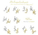 L&A キュービックイニシャルチャーム K ロジウム 1個入り 【メール便対応】
