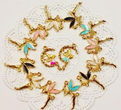 アクセサリーチャーム 天使のカラーチャーム 黒【メール便対応】