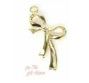 アクセサリーチャーム happyモチーフ gift ribbon ゴールド【メール便対応】