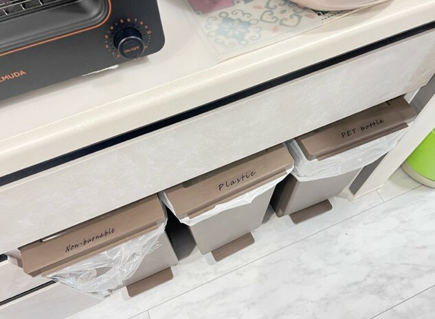 ステッカー　ラベルシール　Material Name　ゴミ分別用