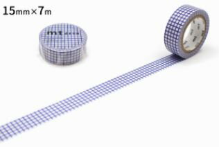 カモイ　mt 1p 方眼・ブルーベリー [M