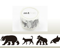 mt マスキングテープmtfabスクリーン　黒い動物[MTSC1P04]