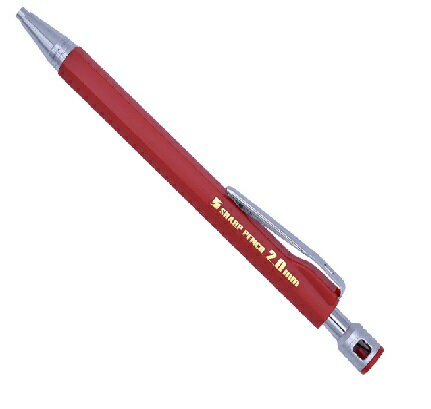 祥碩堂　建築用シャープペンシル　玄武　本体赤・100-R