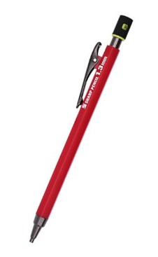 祥碩堂　建築用シャープペンシル　白虎　本体赤・150-R