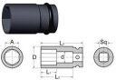 マキタ　六角ソケット（ピン、Oリング付）　12.7角　19mm　A-43256