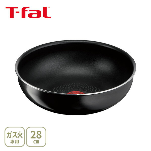 【12/4 20時〜 抽選で最大100%Pバック！】T-FAL ティファール インジニオ・ネオ ハードチタニウム・インテンス ウォックパン 28cm L43819（ガス火専用・取手別売）【取っ手が取れる 取っ手の取れる フライパン キッチン 】cp対象