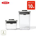 【7/15(火)限定 確率1/2で最大100%Pバック】【送料無料】OXO オクソー ステンレスポップコンテナ スモールスクエア ミニ・ショート 0.4L・1.0L 3118500・3118400 【保存容器 キャニスター ステンレス ストッカー スリム 調味料入れ スタッキング キッチン 人気 ギフト】
