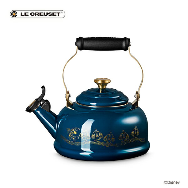 LE CREUSET ル・クルーゼ ファンタジア / ケトル・クラシック ニュイ 1.6L 40140601292200 （ガス火・IH対応）【ルクルーゼ ディズニー ミッキー 魔法使いミッキーマウス 笛吹きケトル 笛付きケトル やかん ホーロー キッチン 人気 ギフト】のサムネイル