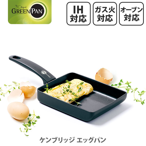 【5/18(土)限定 確率1/2で最大100%Pバック】GREENPAN グリーンパン ケンブリッジ エッグパン 18.3×14.1cm ブラック CC008229-004（IH対..