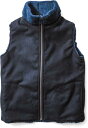 green clothing グリーンクロージング BOA VEST ボアベスト Navy/Blue 【ミッドレイヤー】【ベスト】【リバーシブル】
