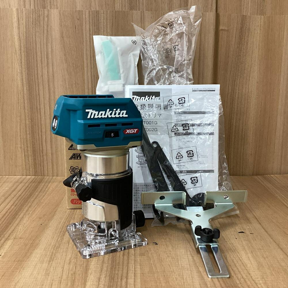 ご覧いただきありがとうございます makita/マキタ RT001GZ 40Vmax充電式トリマです 状態：未使用 ・チャック孔径：6、8mm ・未使用品の為、動作確認を行っていません ・商品の検品、写真撮影の為開封しています ・写真に写っているものが全てです ・商品の仕入れ、保管時の細かい傷や汚れがありますので写真でご確認ください 店頭併売につき、品切れの際はご了承くださいご覧いただきありがとうございます makita/マキタ RT001GZ 40Vmax充電式トリマです 状態：未使用 ・チャック孔径：6、8mm ・未使用品の為、動作確認を行っていません ・商品の検品、写真撮影の為開封しています ・写真に写っているものが全てです ・商品の仕入れ、保管時の細かい傷や汚れがありますので写真でご確認ください 店頭併売につき、品切れの際はご了承ください