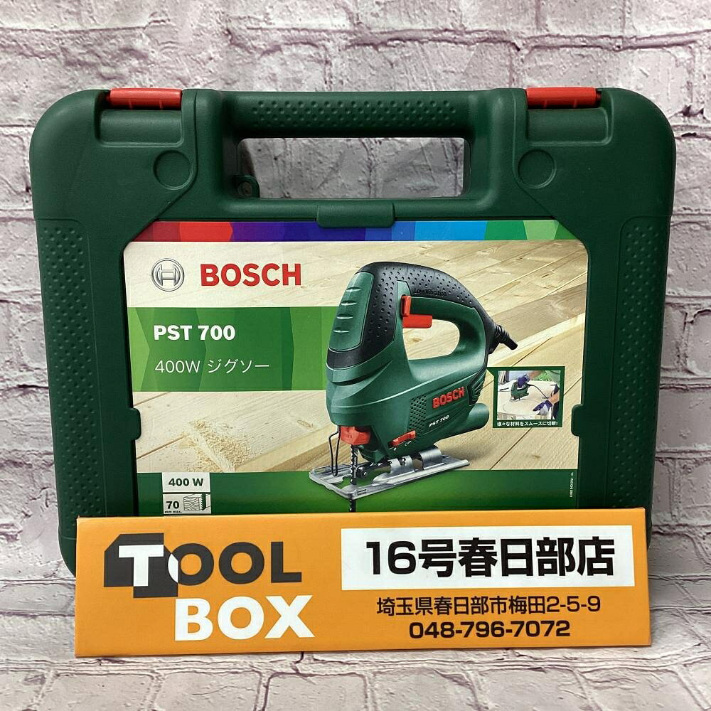 ご覧いただきありがとうございます 【中古】【未使用・未開封・長期保管】BOSCH/ボッシュ ジグソー(1) PST700です 状態：未使用・未開封・長期保管 ・未開封の為、中身の確認を行なっておりません ・未使用の為、動作確認を行っていません ※未使用ですが長期保管品の為、細かい傷や汚れがありますので写真でご確認ください ※保管状態などによりケースやパッケージに破損等ある場合がございますのでご了承ください ・店頭併売につき、品切れの際はご了承くださいご覧いただきありがとうございます 【中古】【未使用・未開封・長期保管】BOSCH/ボッシュ ジグソー(1) PST700です 状態：未使用・未開封・長期保管 ・未開封の為、中身の確認を行なっておりません ・未使用の為、動作確認を行っていません ※未使用ですが長期保管品の為、細かい傷や汚れがありますので写真でご確認ください ※保管状態などによりケースやパッケージに破損等ある場合がございますのでご了承ください ・店頭併売につき、品切れの際はご了承ください