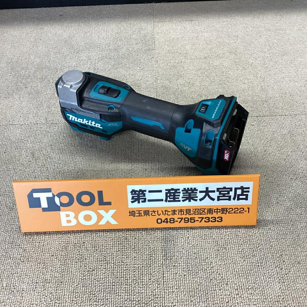 ご覧いただきありがとうございます makita/マキタ TM001GZ 40V充電式マルチツール 本体のみです 状態：中古品 ・動作確認済みです ・モーター回転動作、スピードダイヤル機能、スターロック機構など問題ございません ・ご使用できる規格はスターロック、スターロックplus、スターロックmaxです。旧規格のOISはご使用できません ※その他点検不足な所もある可能性がございますのでご了承ください ・写真に写っているものが全てです ・傷や汚れがありますので写真でご確認ください 【商品詳細】 店頭併売も行っておりますので品切れの際はご了承ください また当店舗がお近くの場合は実機確認も踏まえてご来店をおすすめしております。 ※商品到着より7日間の初期保証がございます。ご安心してご検討下さい。(訳あり、ジャンク品除く) ※高額品につき必ず商品到着後の動作確認を上記の期間内にお願いいたします。 ※当社はTOOLBOXは株式会社セキチューの運営する中古工具販売店です。 ※【古物商許可証】 群馬県公安委員会許可 第421032022078号ご覧いただきありがとうございます makita/マキタ TM001GZ 40V充電式マルチツール 本体のみです 状態：中古品 ・動作確認済みです ・モーター回転動作、スピードダイヤル機能、スターロック機構など問題ございません ・ご使用できる規格はスターロック、スターロックplus、スターロックmaxです。旧規格のOISはご使用できません ※その他点検不足な所もある可能性がございますのでご了承ください ・写真に写っているものが全てです ・傷や汚れがありますので写真でご確認ください 【商品詳細】 店頭併売も行っておりますので品切れの際はご了承ください また当店舗がお近くの場合は実機確認も踏まえてご来店をおすすめしております。 ※商品到着より7日間の初期保証がございます。ご安心してご検討下さい。(訳あり、ジャンク品除く) ※高額品につき必ず商品到着後の動作確認を上記の期間内にお願いいたします。 ※当社はTOOLBOXは株式会社セキチューの運営する中古工具販売店です。 ※【古物商許可証】 群馬県公安委員会許可 第421032022078号