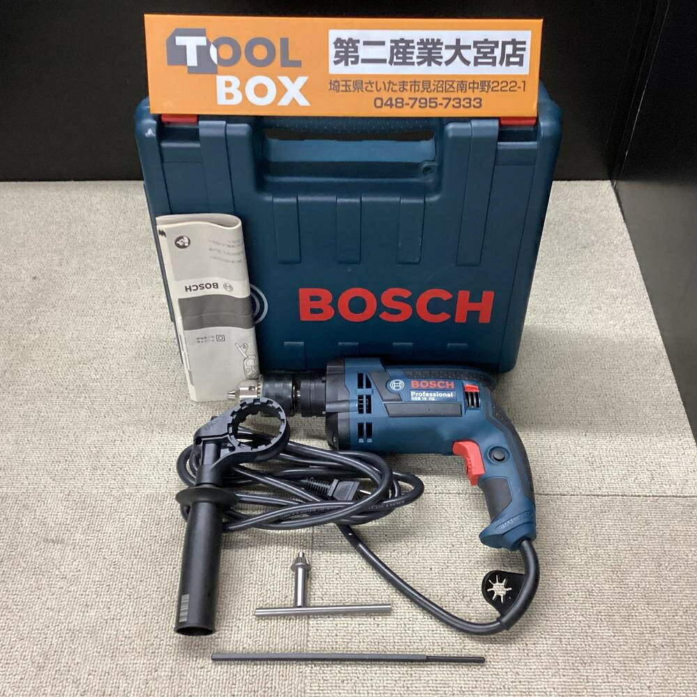 ご覧いただきありがとうございます BOSCH/ボッシュ GSB16REN3 震動ドリルです ※ケースに汚れあり(写真参照) 状態：未使用・展示品 ・本体+付属品+説明書 ・写真に写っているものが全てです ・未使用・未開封品のため動作確認はしておりません ・店頭販売品の為、細かい傷や汚れがつくことがあります ※店頭併売につき、品切れの際はご了承ください ※商品到着より7日間の初期保証がございます。ご安心してご検討下さい(訳あり品、ジャンク品は除く) ※高額品につき必ず商品到着後7日間以内に動作確認をお願いいたします ※当社【TOOLBOX】は株式会社セキチューの運営する中古工具販売店です ※【古物商許可証】 群馬県公安委員会許可 第421032022078号ご覧いただきありがとうございます BOSCH/ボッシュ GSB16REN3 震動ドリルです ※ケースに汚れあり(写真参照) 状態：未使用・展示品 ・本体+付属品+説明書 ・写真に写っているものが全てです ・未使用・未開封品のため動作確認はしておりません ・店頭販売品の為、細かい傷や汚れがつくことがあります ※店頭併売につき、品切れの際はご了承ください ※商品到着より7日間の初期保証がございます。ご安心してご検討下さい(訳あり品、ジャンク品は除く) ※高額品につき必ず商品到着後7日間以内に動作確認をお願いいたします ※当社【TOOLBOX】は株式会社セキチューの運営する中古工具販売店です ※【古物商許可証】 群馬県公安委員会許可 第421032022078号
